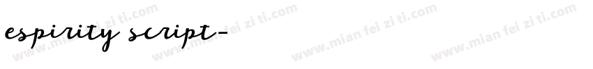 espirity script字体转换